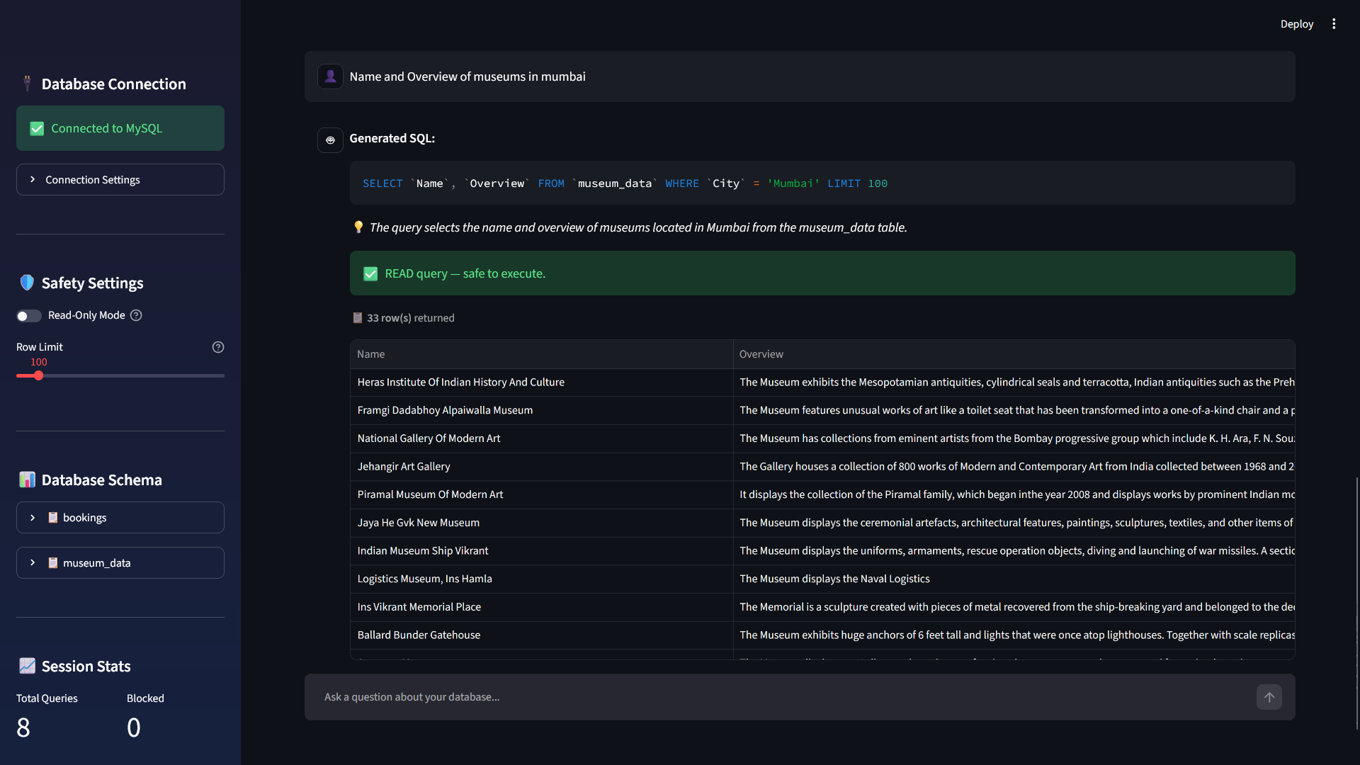 SQL Assistant Screenshot 4