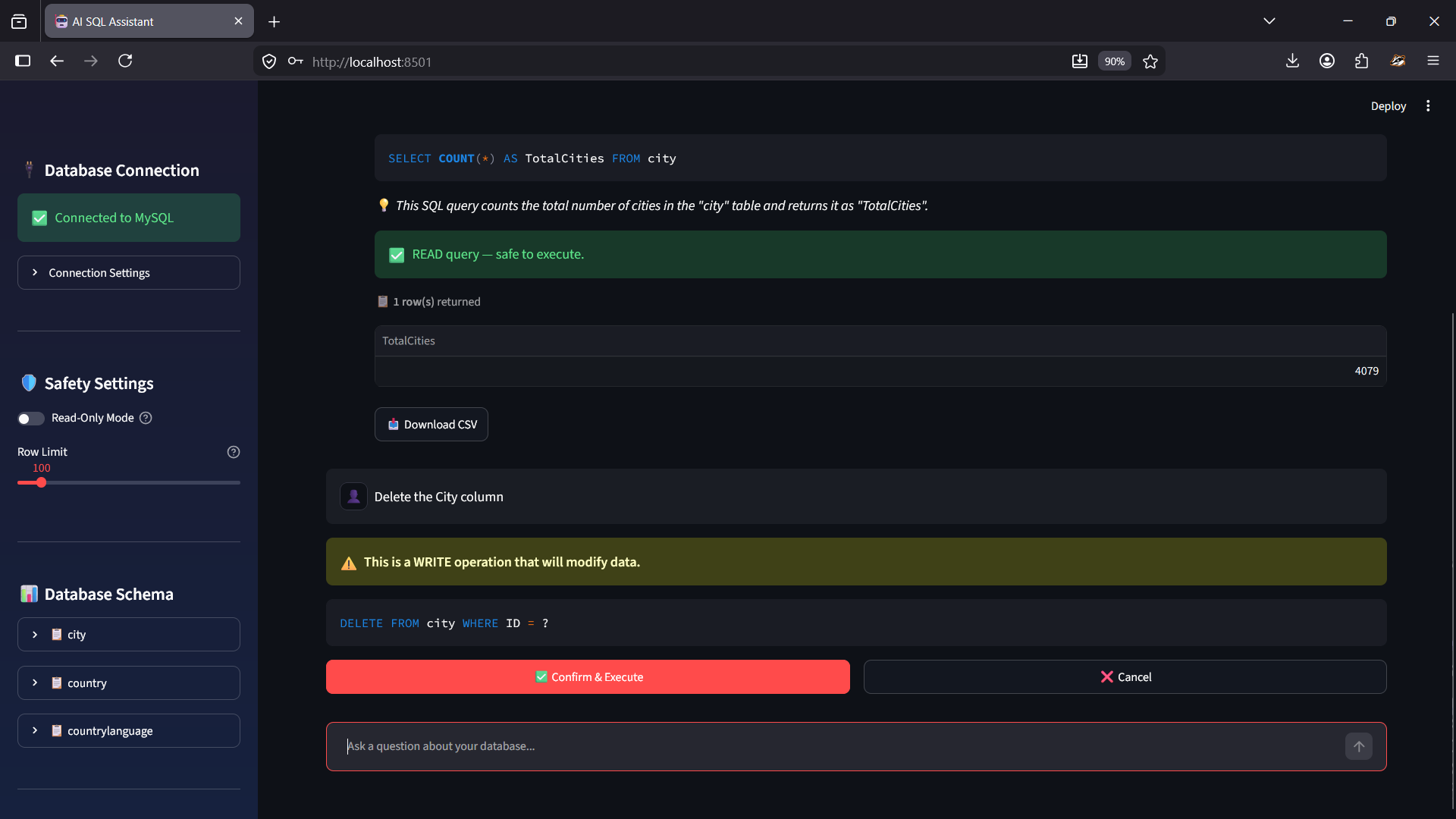 SQL Assistant Screenshot 5
